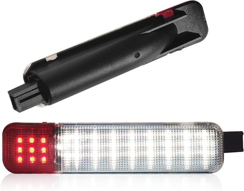 LiLoom 2PCS LED Interior Door Panel Light, White/Red Courtesy Warning Lights for Chevy GMC Silverado Sierra C/K 1500 2500 3500 HD Suburban Cadillac Escalade Hummer H2 Tahoe - Image 1